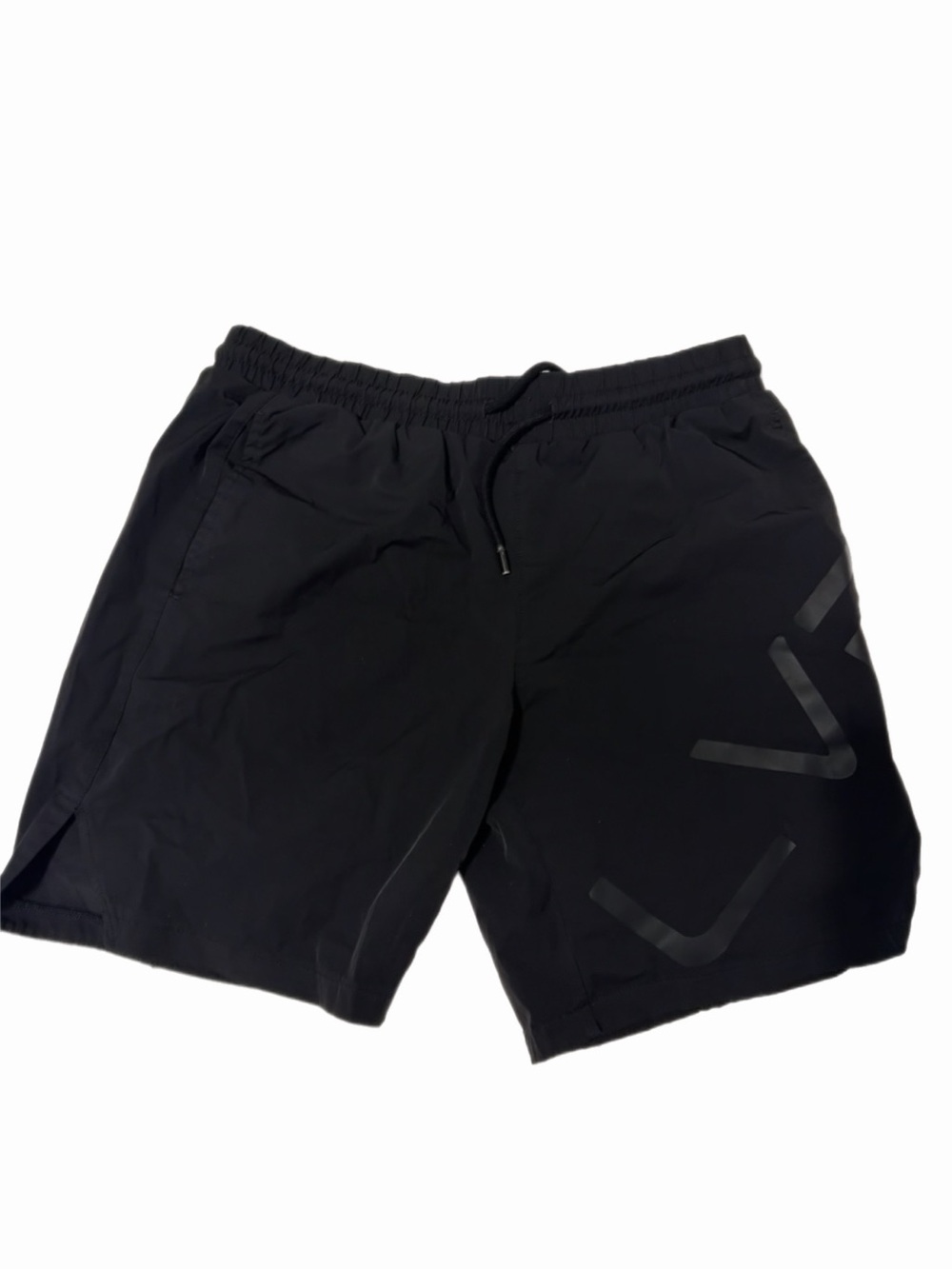Men's Black Athletic Shorts with Subtle Reflective Accent